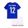 Conjunto (Camiseta+Pantalón Corto) Francia Kolo Muani 12 Primera Equipación Euro 2024 - Niño